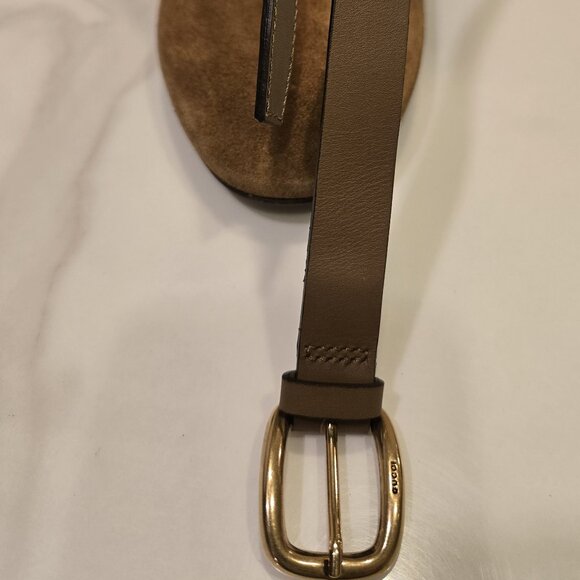 Gucci Maori Lifford Heeled Boots in Beige Suede with leather straps Size: US 9 - Picture 8 of 14